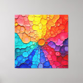 Abstracte Kleurwiel Wervelende Kunst Canvas Afdruk (Voorkant)