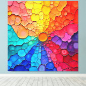 Abstracte Kleurwiel Wervelende Kunst Canvas Afdruk (Insitu (Houten vloer))