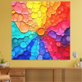 Abstracte Kleurwiel Wervelende Kunst Canvas Afdruk (Insitu (Woonkamer))