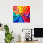Abstracte Kleurwiel Wervelende Kunst Poster (Thuiskantoor)