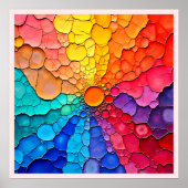 Abstracte Kleurwiel Wervelende Kunst Poster (Voorkant)