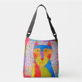 Abstracte kleuterlaag crossbody tas (Voorkant)
