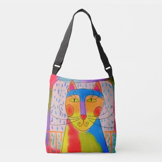 Abstracte kleuterlaag crossbody tas (Voorkant)