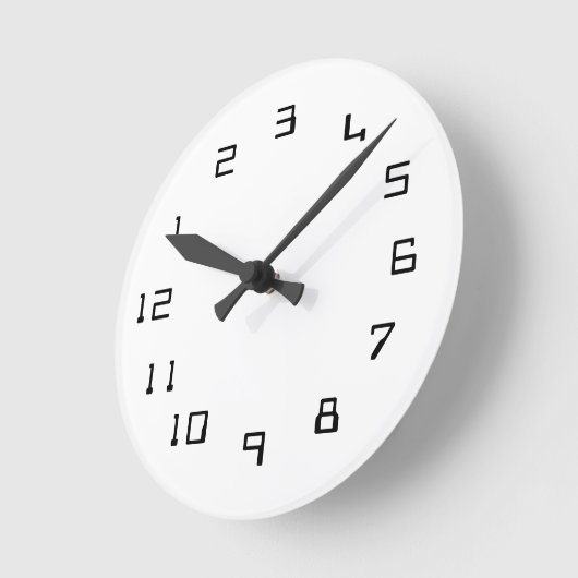 Abstracte klok, getallen veranderd. ronde klok (Hoek)