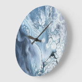 Abstracte klok in blauw en grijs (Hoek)