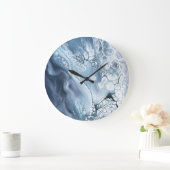 Abstracte klok in blauw en grijs (Huis)