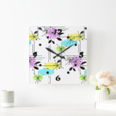 Abstracte klok met vierkante wand (Huis)