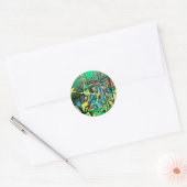 ABSTRACTE KLok Ronde Sticker (Envelop)