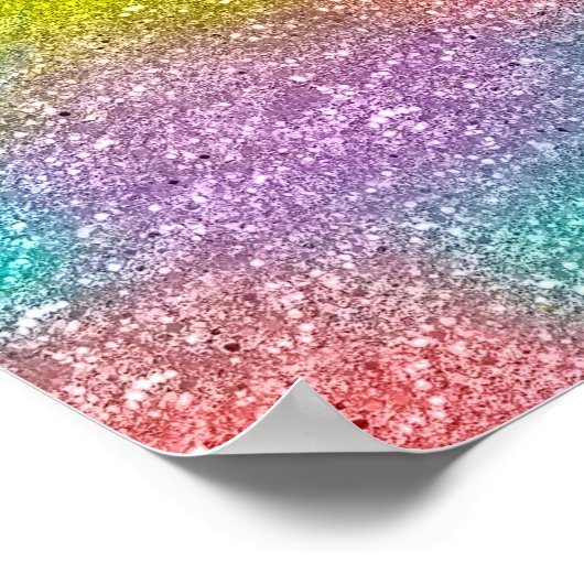 ABSTRACTE KLORFULE GLITTER SPARKLE POSTER (Hoek)