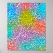 ABSTRACTE KLORFULE GLITTER SPARKLE POSTER (Voorkant)