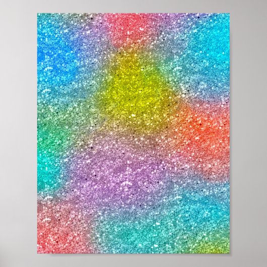 ABSTRACTE KLORFULE GLITTER SPARKLE POSTER (Voorkant)