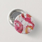 abstracte knop waterverf ronde button 3,2 cm (Voorkant /achterkant)