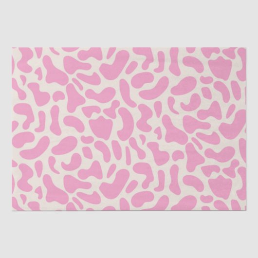 Abstracte koeienprint met hete roze kleur tissuepapier (Voorkant)