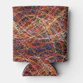 Abstracte Koelbox Verf Splatter Blikjeskoeler (Voorkant)