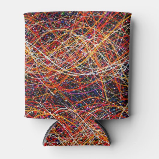 Abstracte Koelbox Verf Splatter Blikjeskoeler (Voorkant)