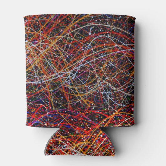 Abstracte Koelbox Verf Splatter Blikjeskoeler (Achterkant)