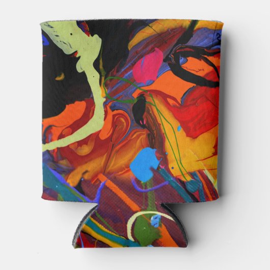 Abstracte Koelbox Verf Splatter Blikjeskoeler (Voorkant)