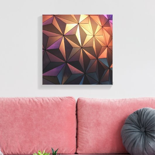 Abstracte koepelarchitectuur canvas afdruk (Insitu (Woonkamer))