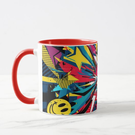 abstracte koffie mok (Links)