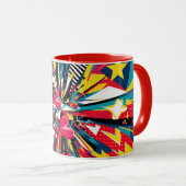 abstracte koffie mok (Voorkant rechts)