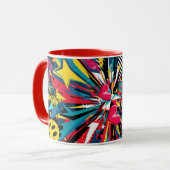 abstracte koffie mok (Voorkant links)