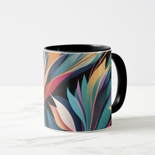abstracte koffie mok (Voorkant rechts)