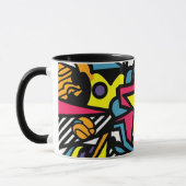 abstracte koffie mok (Links)