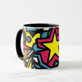 abstracte koffie mok (Voorkant links)
