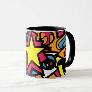 abstracte koffie mok