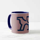 abstracte koffie mok (Voorkant links)
