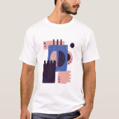 Abstracte koffie Mok en handen T-shirt (Voorkant)