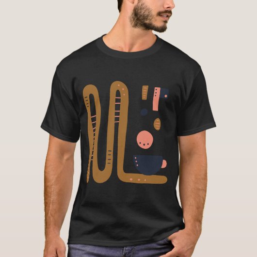 Abstracte koffie t-shirt (Voorkant)