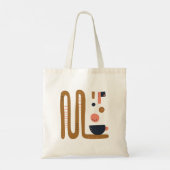 Abstracte koffie tote bag (Achterkant)