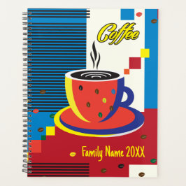 Abstracte Koffiebeker Trendy hedendaagse kunst Planner