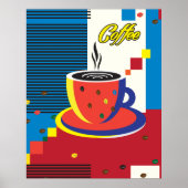 Abstracte Koffiebeker Trendy hedendaagse kunst Poster (Voorkant)