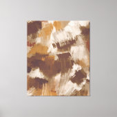 Abstracte Koffiekleuren verf lijnen Canvas Afdruk (Voorkant)