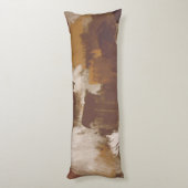 Abstracte Koffiekleuren verf lijnen Lichaamskussen (Achterkant (Verticaal))