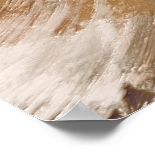 Abstracte Koffiekleuren verf lijnen Poster (Hoek)