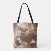 Abstracte Koffiekleuren verf lijnen Tote Bag (Achterkant)