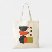 Abstracte koffiekopjes boodschappentas tote bag (Achterkant)