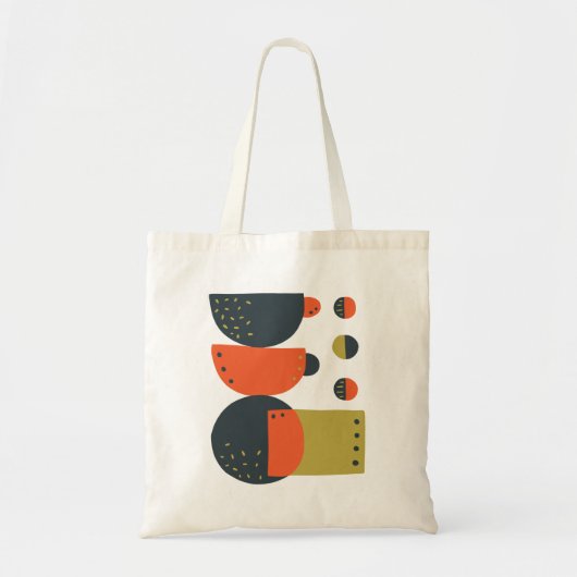 Abstracte koffiekopjes boodschappentas tote bag (Voorkant)