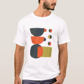 Abstracte koffiekopjes gestapeld t-shirt (Voorkant)