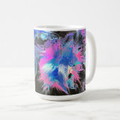 Abstracte koffiemok Electric Bloom (Voorkant rechts)