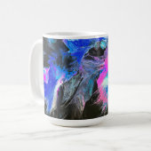 Abstracte koffiemok Electric Bloom (Voorkant links)