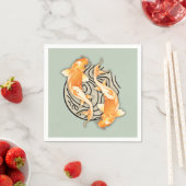 Abstracte Koi Papieren Servetten (Insitu)