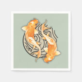 Abstracte Koi Papieren Servetten (Voorkant)