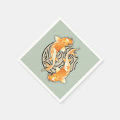 Abstracte Koi Papieren Servetten (Hoek)