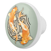 Abstracte Koi Ronde Keramische Knop (Rechts)