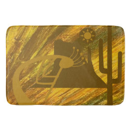 Abstracte Kokopelli met Mesa, Cactus & Sun Badmat