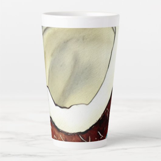 Abstracte kokosnoot Collectie Latte Mok (Voorkant)